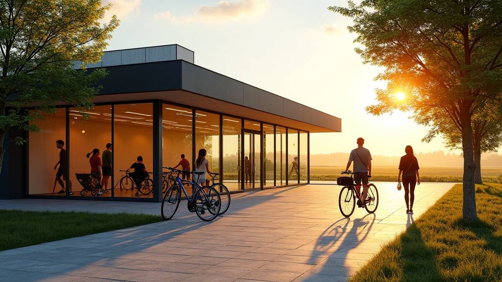Vue aérienne de Flaxlanden avec les installations sportives