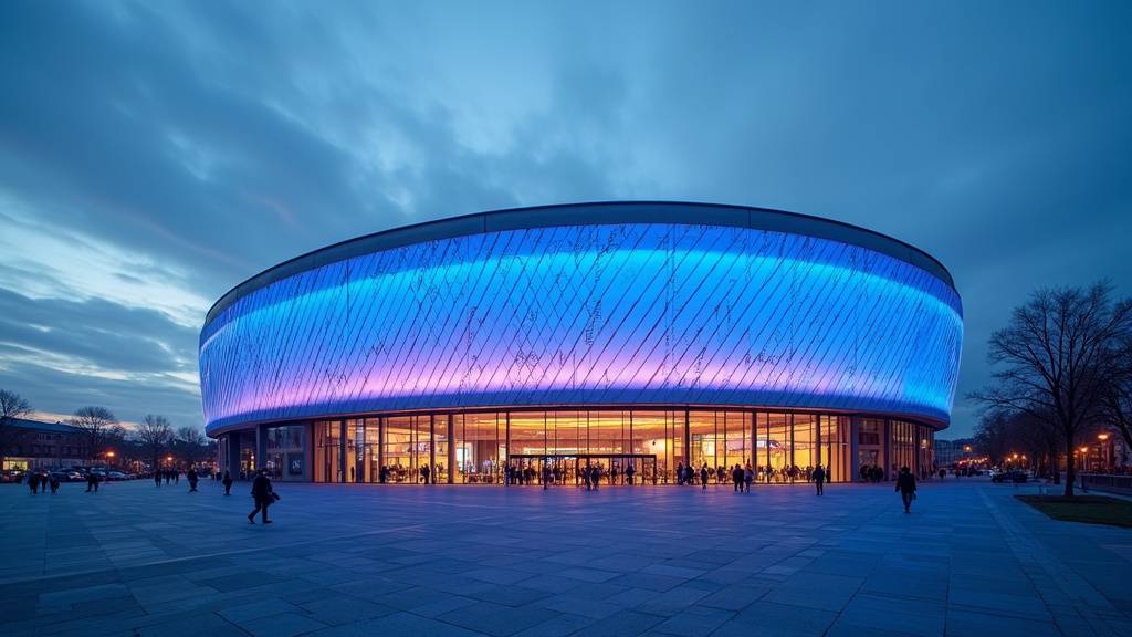 Façade de l'Arena Saint-Étienne Métropole à Saint-Chamond
