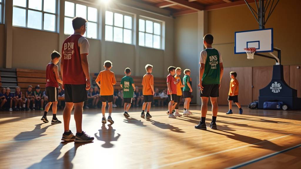 Jeunes joueurs du Basket Nord Sundgau lors d'un entraînement