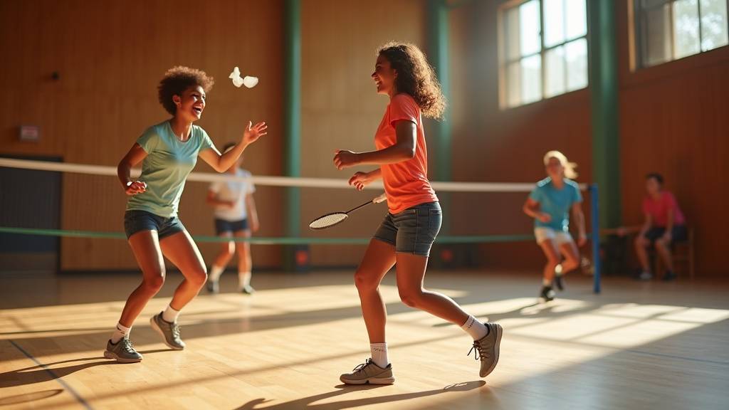 Terrain de badminton du BCA 72 à La Milesse