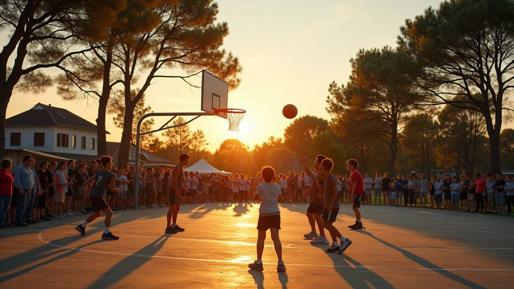 Jeunes joueurs du Coteaux du Luy Basket en entraînement