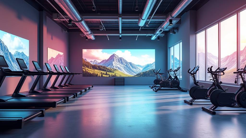 Équipements modernes dans une salle de sport à Compans-Caffarelli