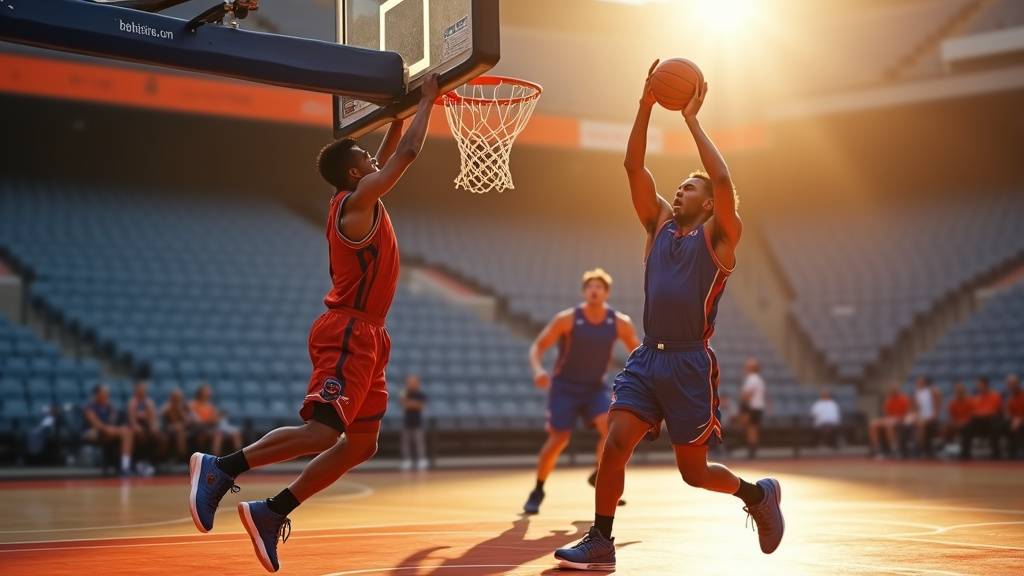 Terrain de basket en extérieur à Paris avec vue sur la tour Eiffel au crépuscule