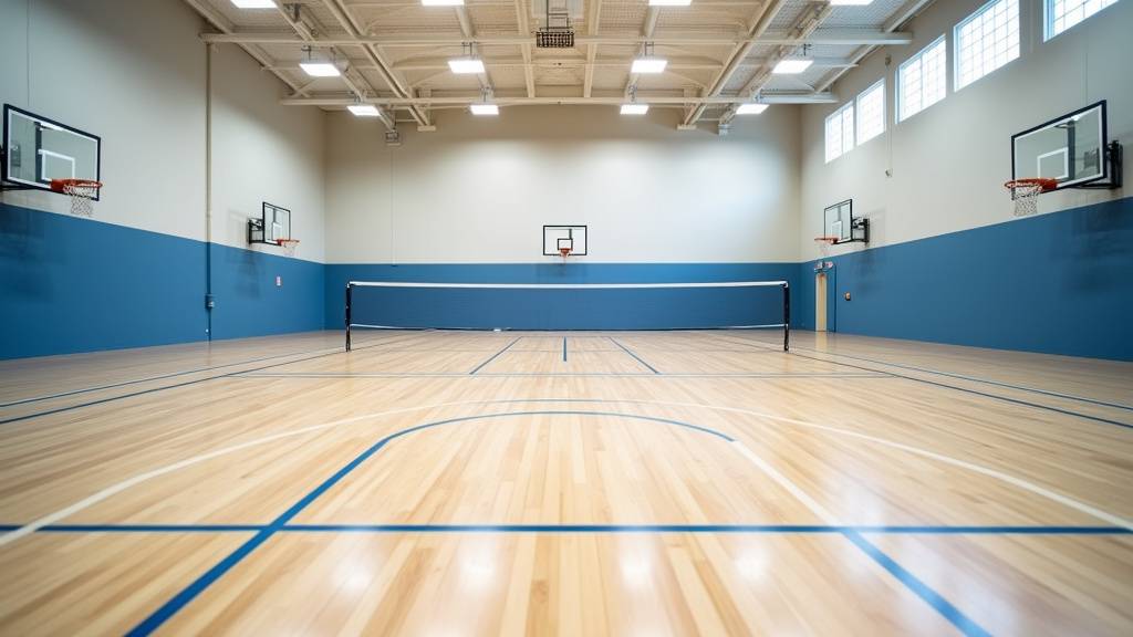 Intérieur du Gymnase Beugnot avec les installations sportives