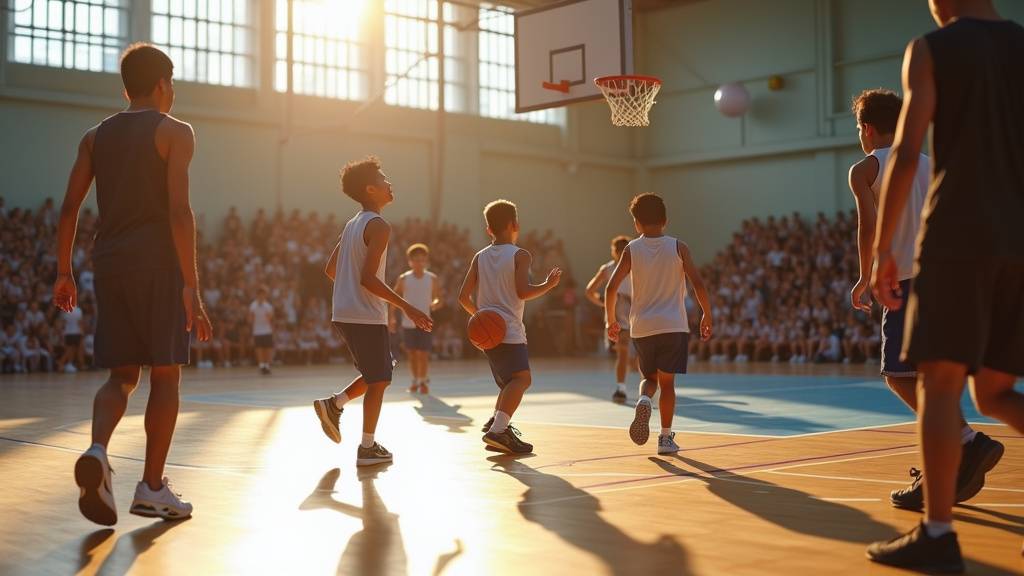 Jeunes basketteurs de l'Aubervilliers Avenir Basket Ball