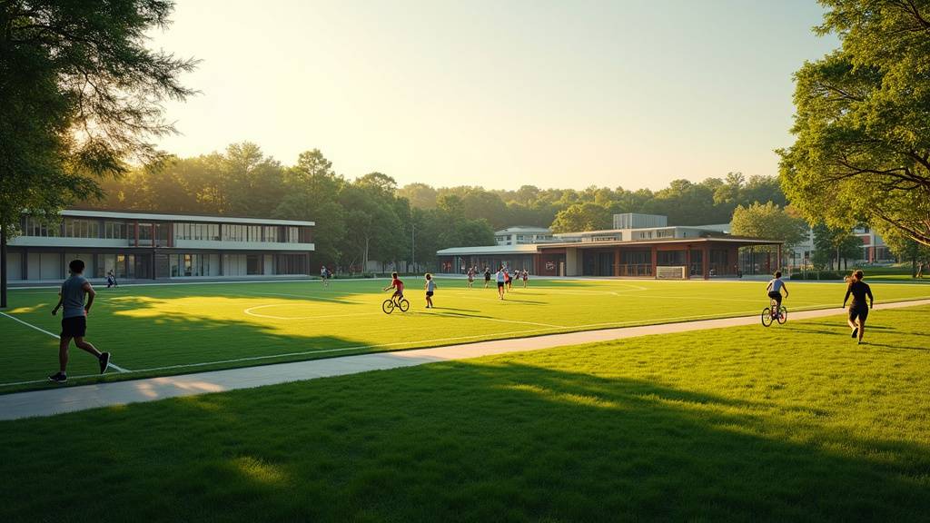 Intérieur de la salle omnisports du complexe de la Faye