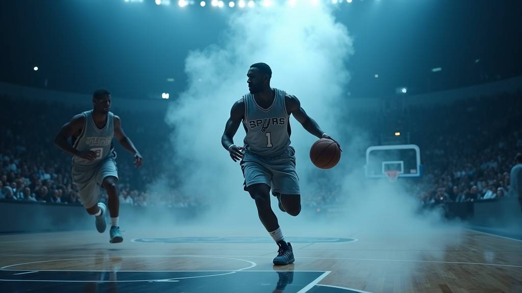 Victor Wembanyama lors d'un match des San Antonio Spurs en saison NBA 2024-2025