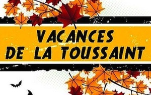 Planning entraînements vacances