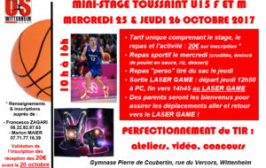 MINI-STAGES JEUNES VACANCES DE LA TOUSSAINT